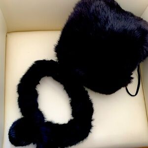 Mink girls scarf and muff (hand warmer)